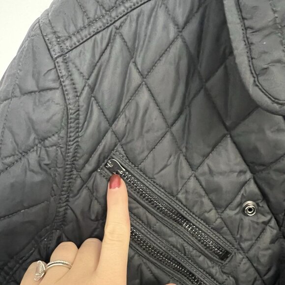 Ralph Lauren Black Label Men’s Quilted Nylon Double Breasted Biker Jacket XL - Picture 5 of 16